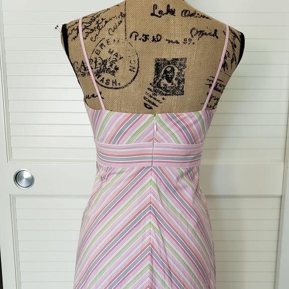 Like New J.Crew Cotton Spaghetti Strap Stripe Dress-Local Pickup Available - Picture 5 of 6
